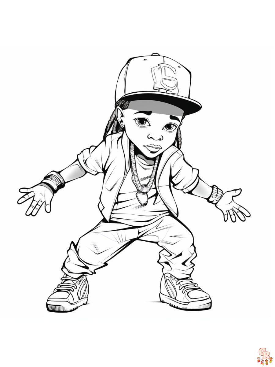 Hip hop coloring pages