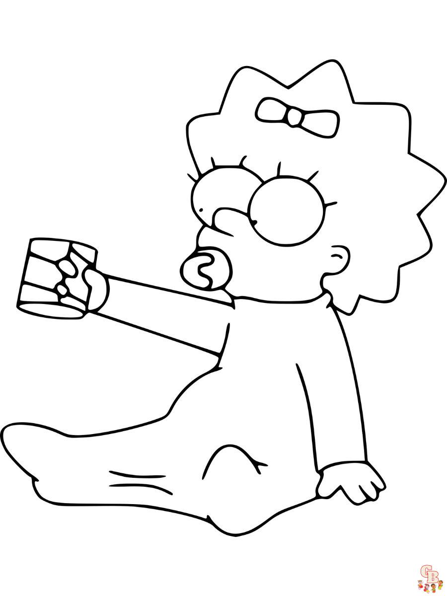 Maggie simpson coloring page