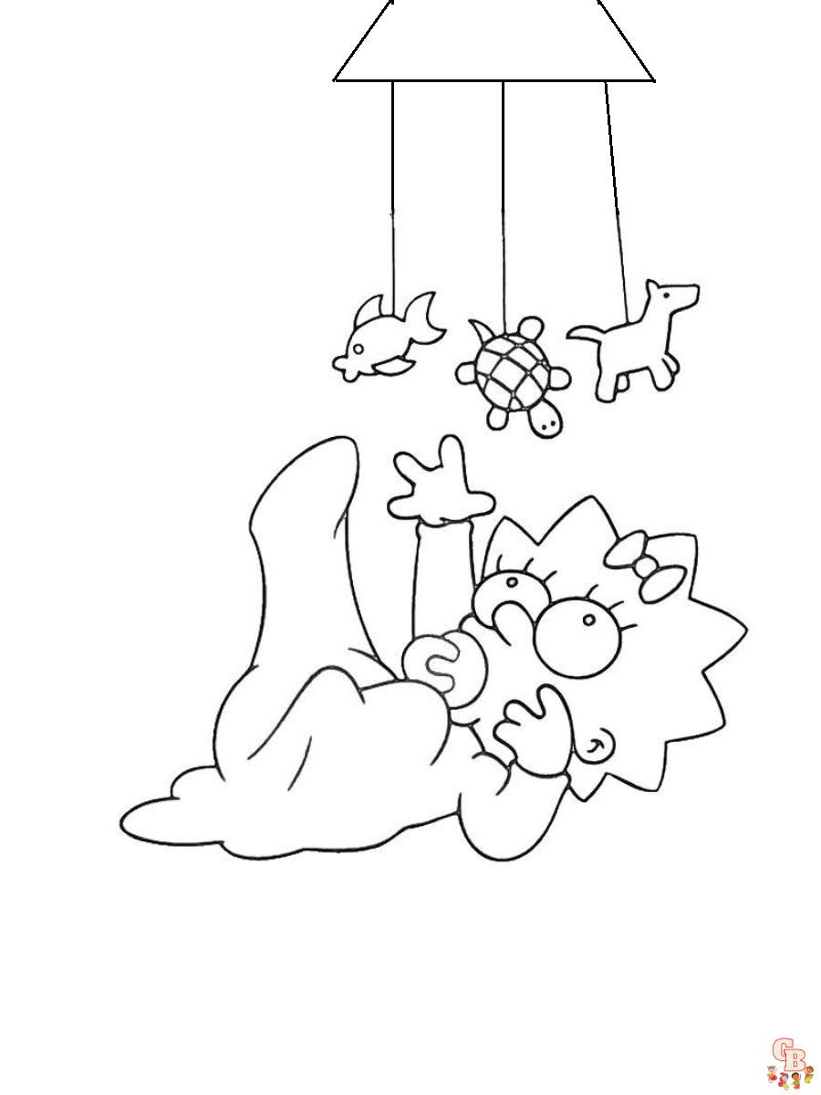 Maggie simpson coloring pages easy