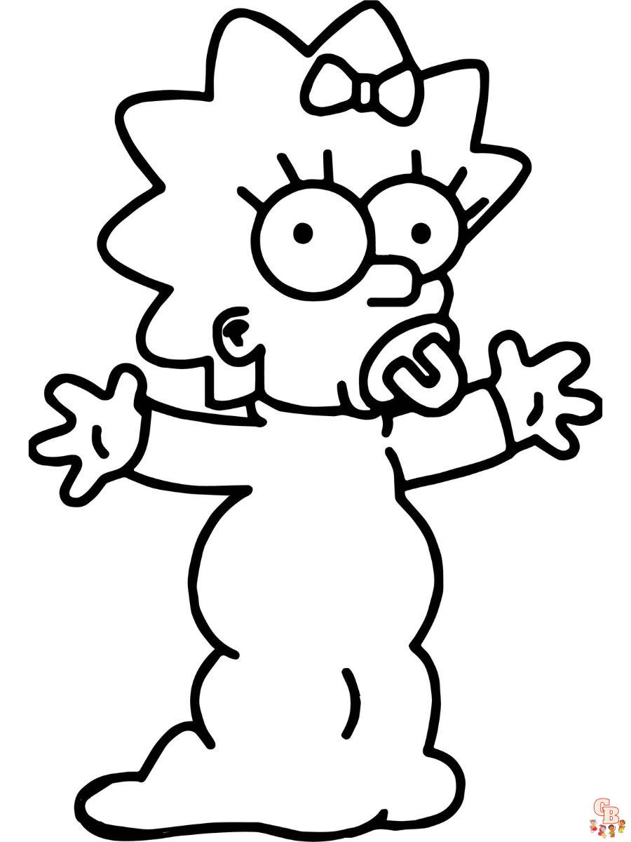 Maggie simpson coloring pages free