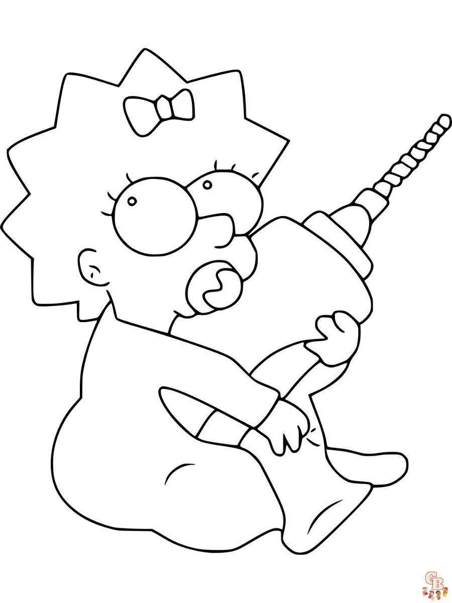 Maggie simpson coloring pages