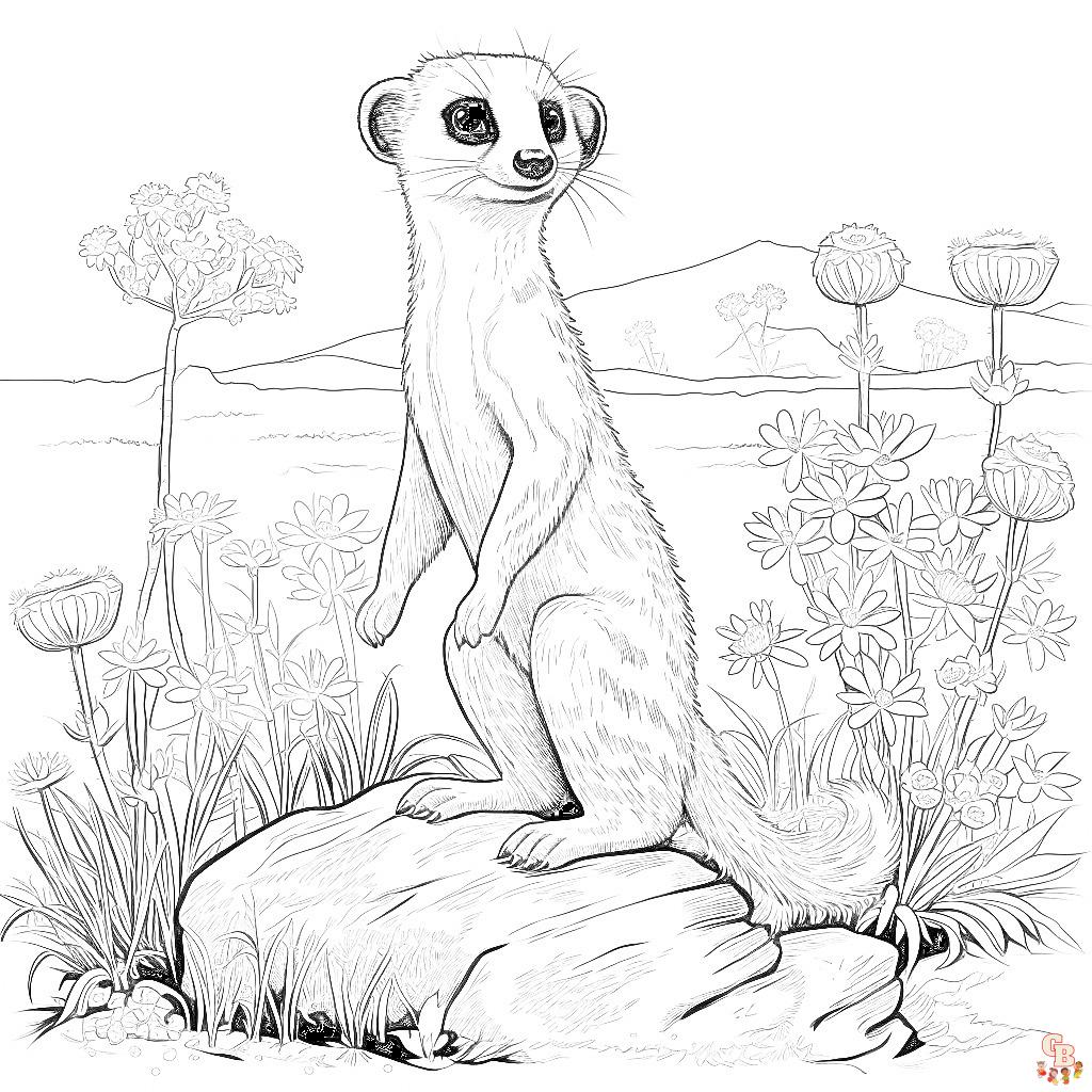 Meerkat coloring pages printable