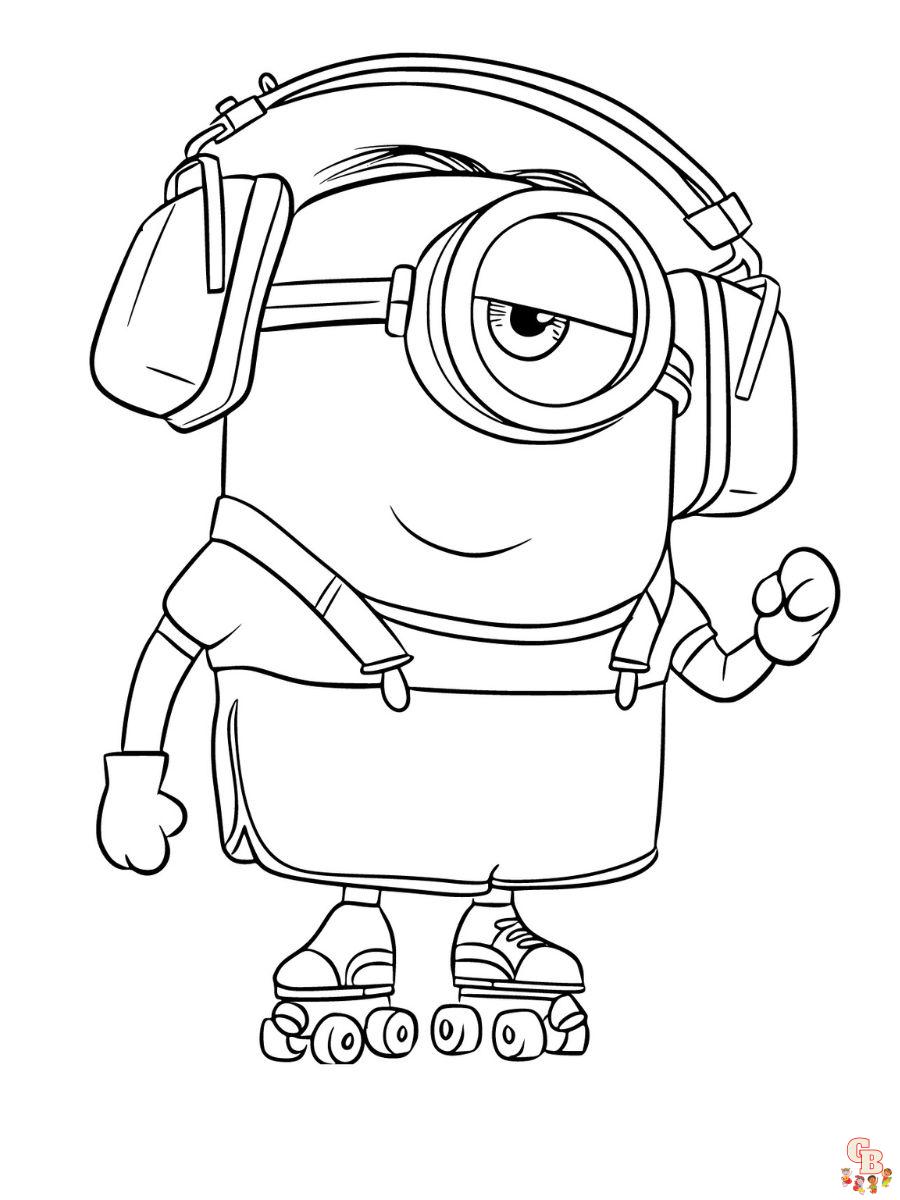 Minions Stuart coloring page