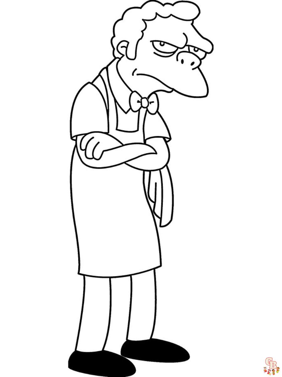 Moe Szyslak coloring pages