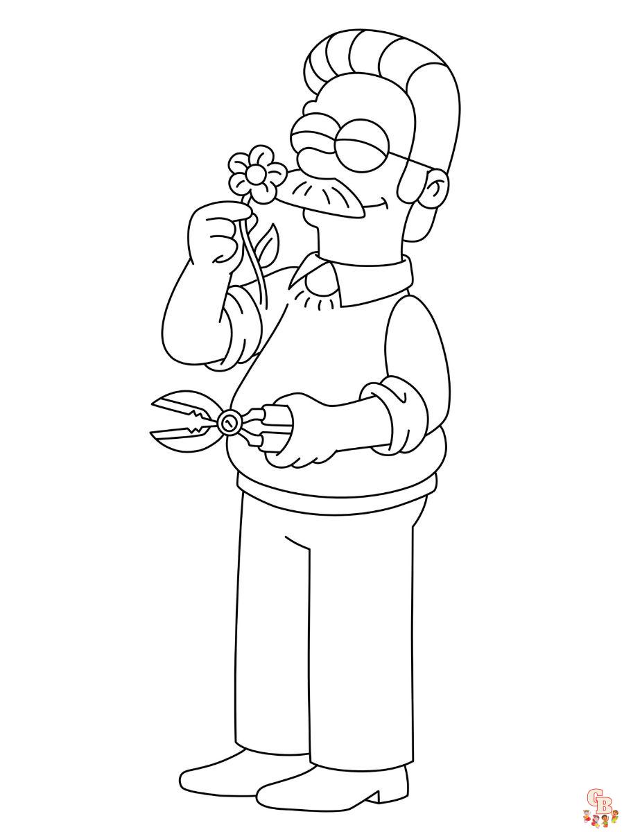 Ned Flanders coloring pages