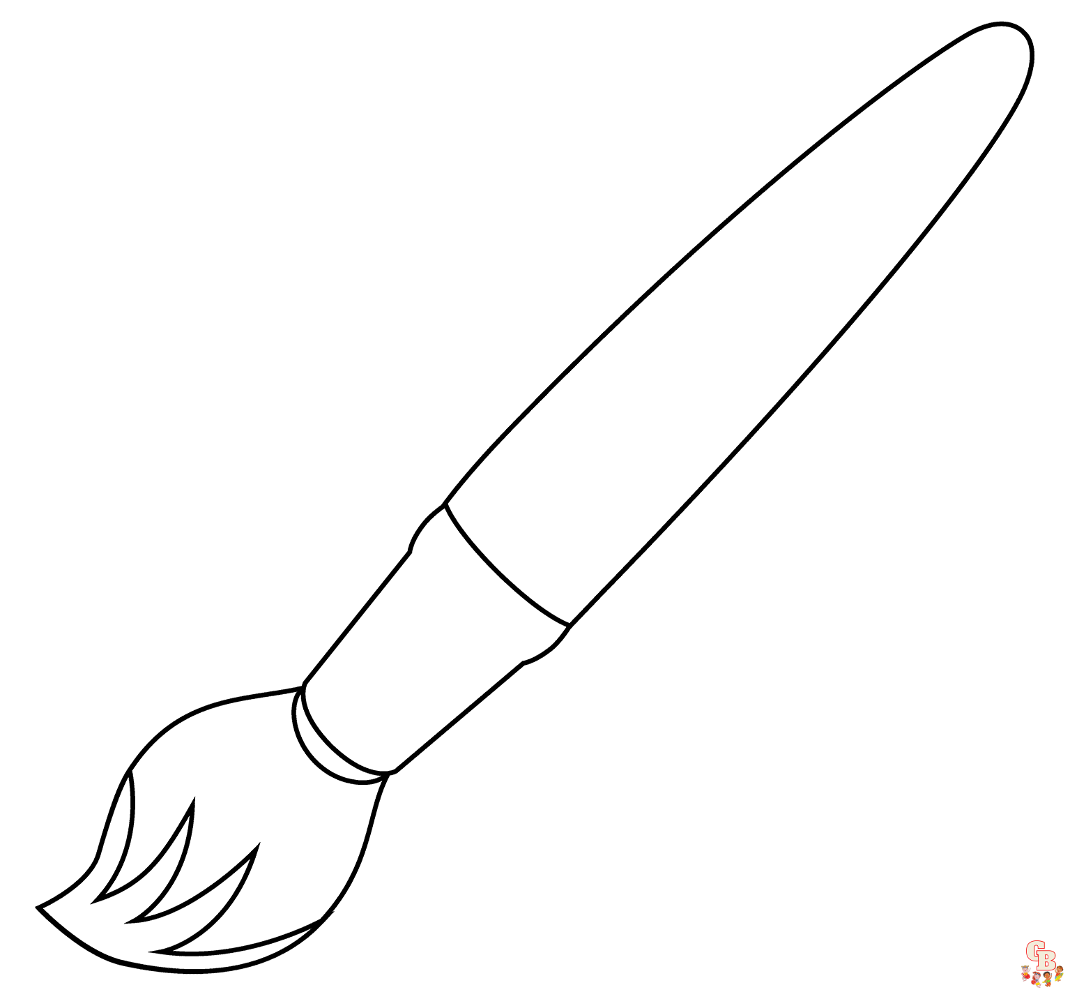 Paintbrush Coloring Sheets