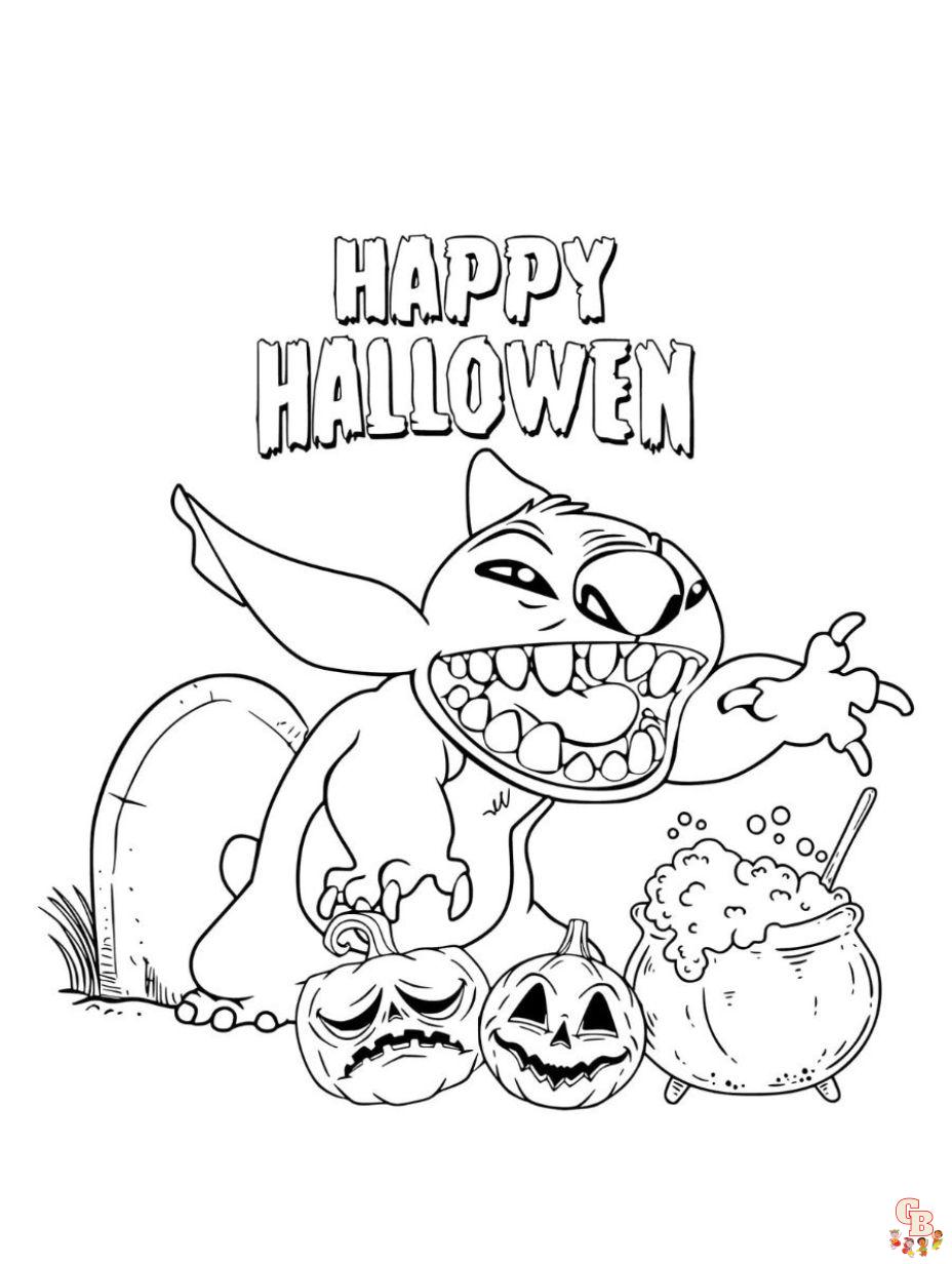 Poster Stitch Happy Halloween