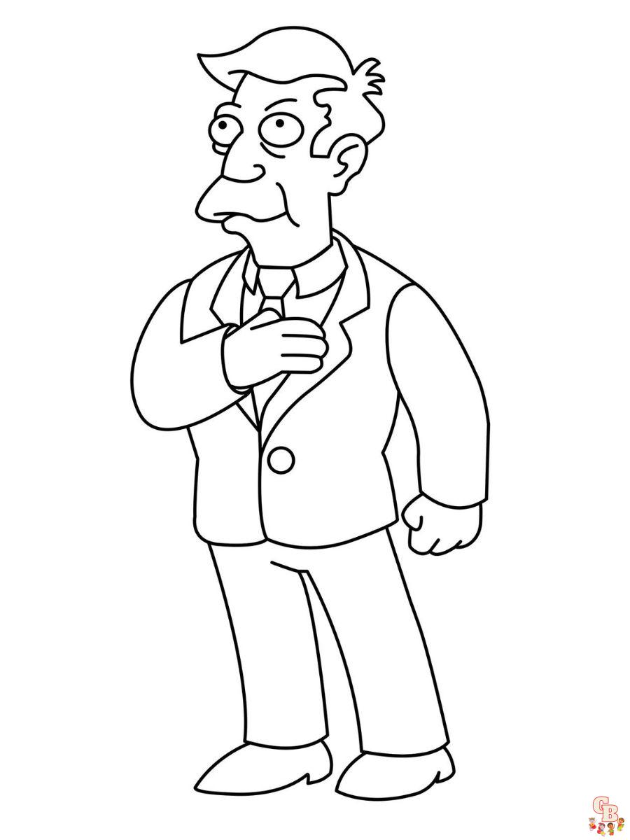 Principal Skinner coloring pages