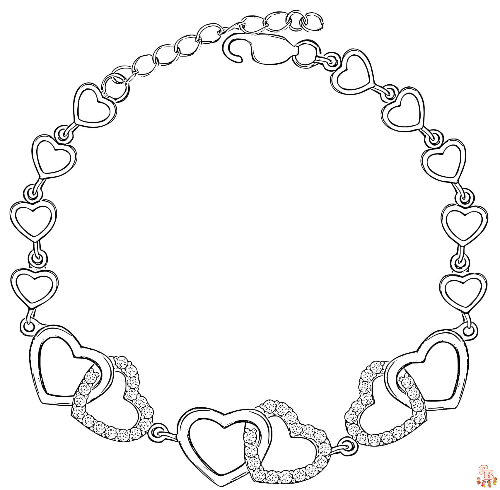 Printable Bracelet coloring sheets