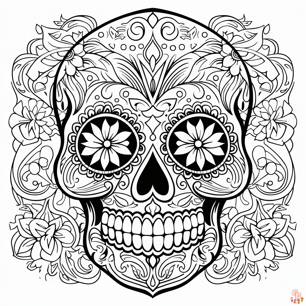 Printable Calavera coloring sheets