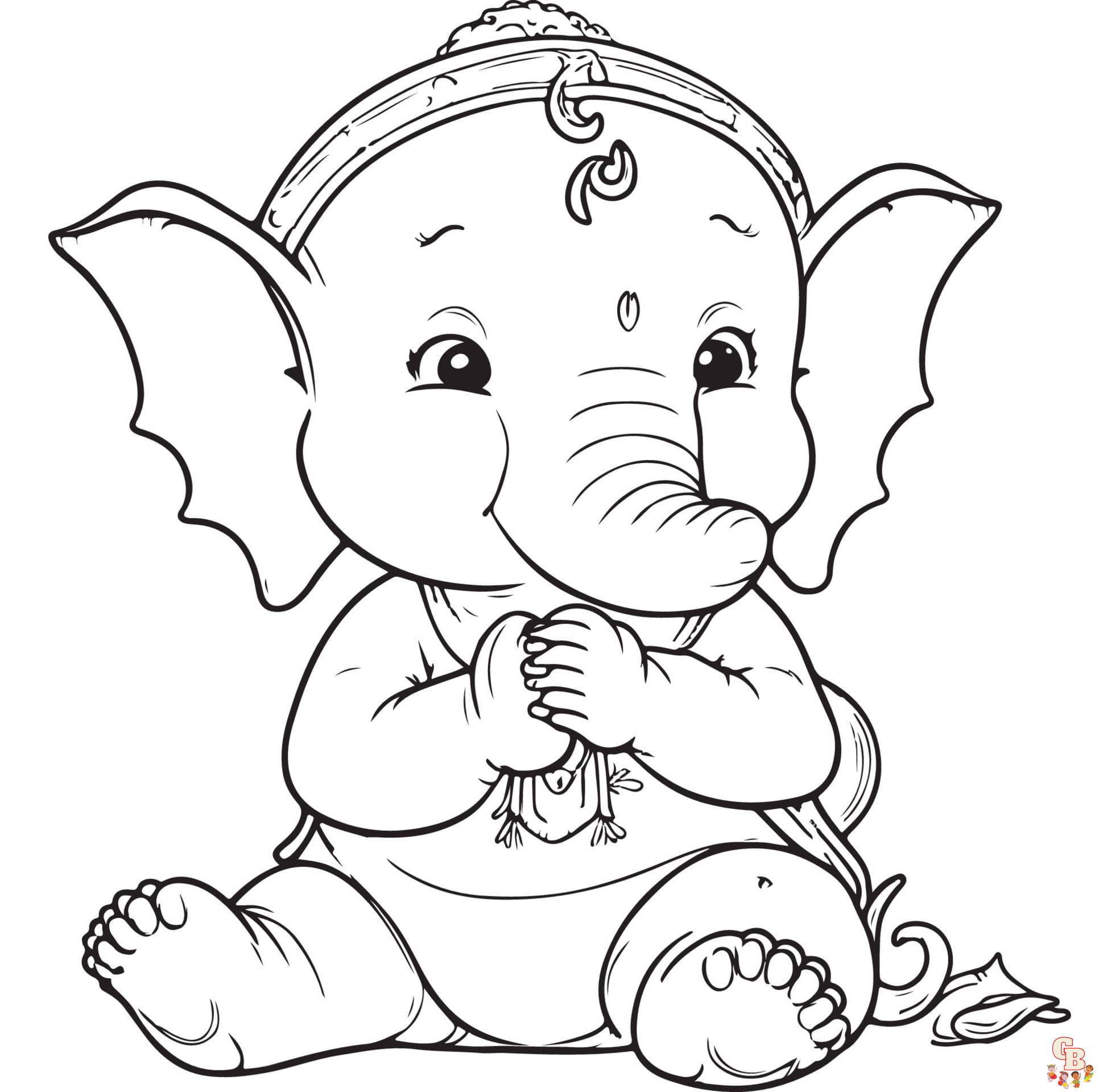 Printable Ganesha coloring sheets