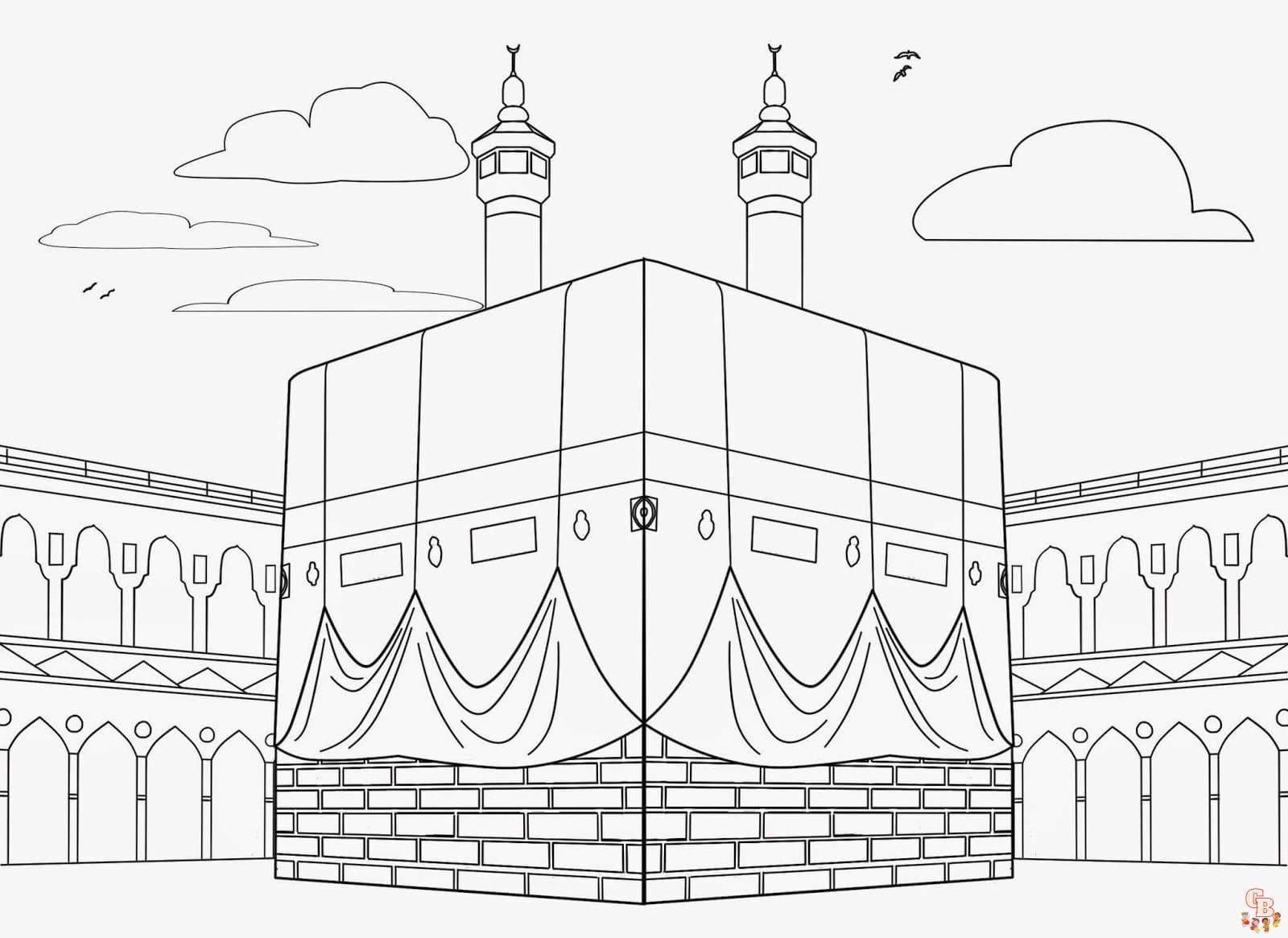 Printable Islam coloring sheets