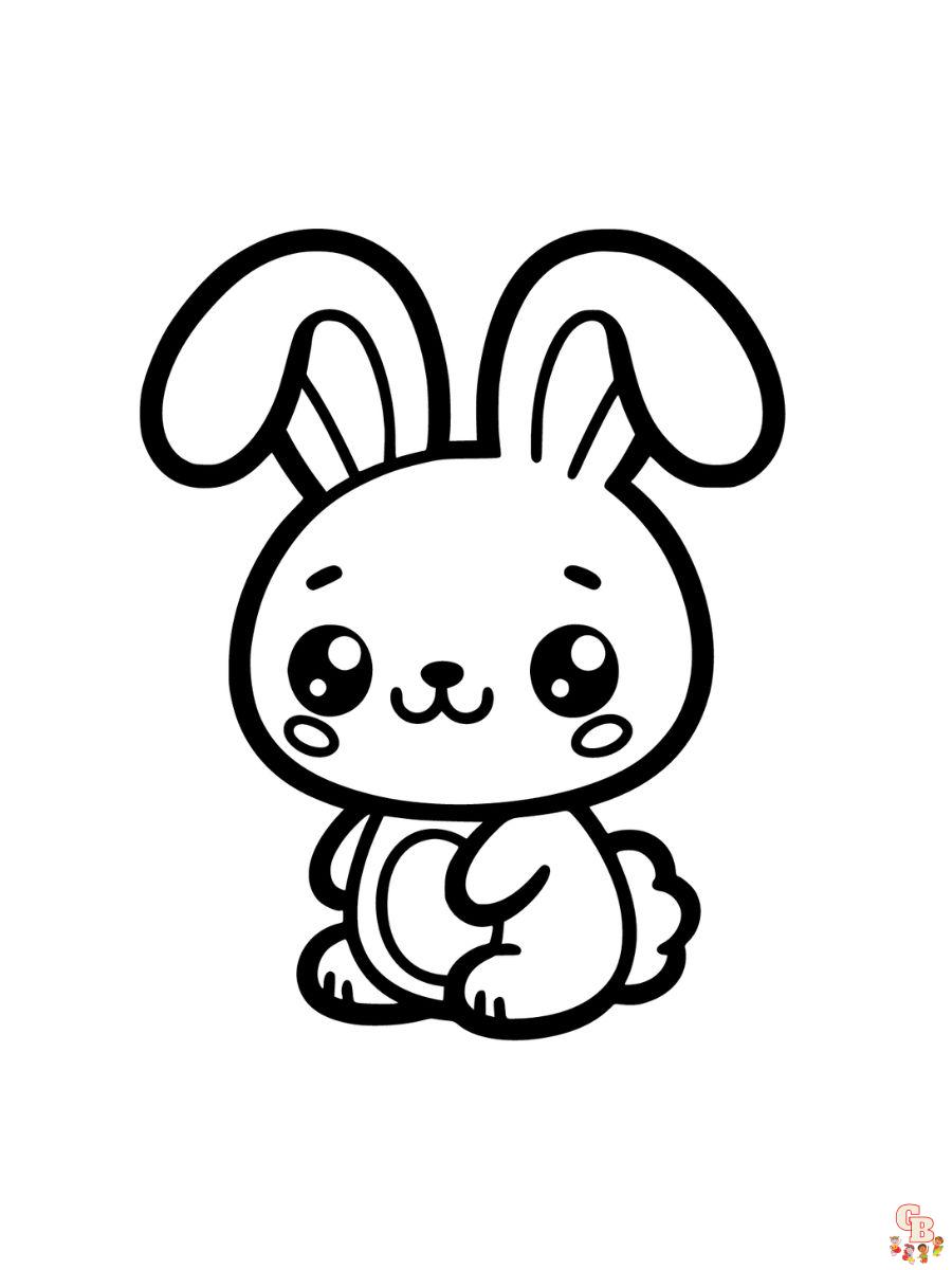 Printable Rabbit coloring pages cute