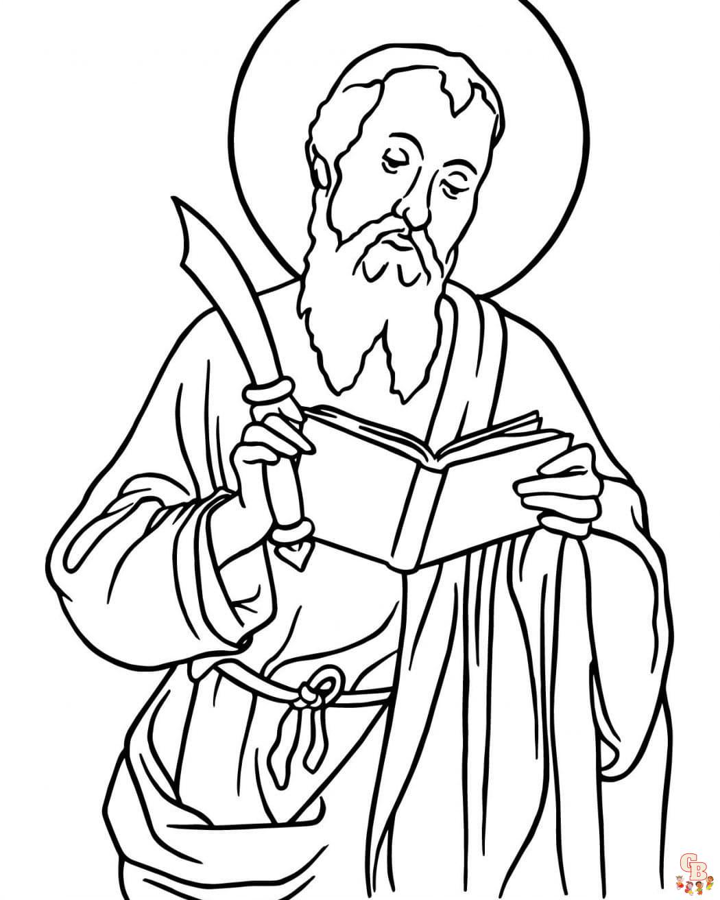 Printable Saint coloring sheets