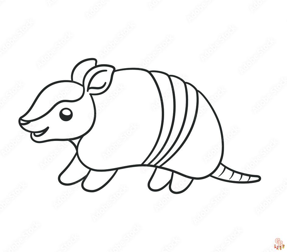 Printable armadillo coloring sheets