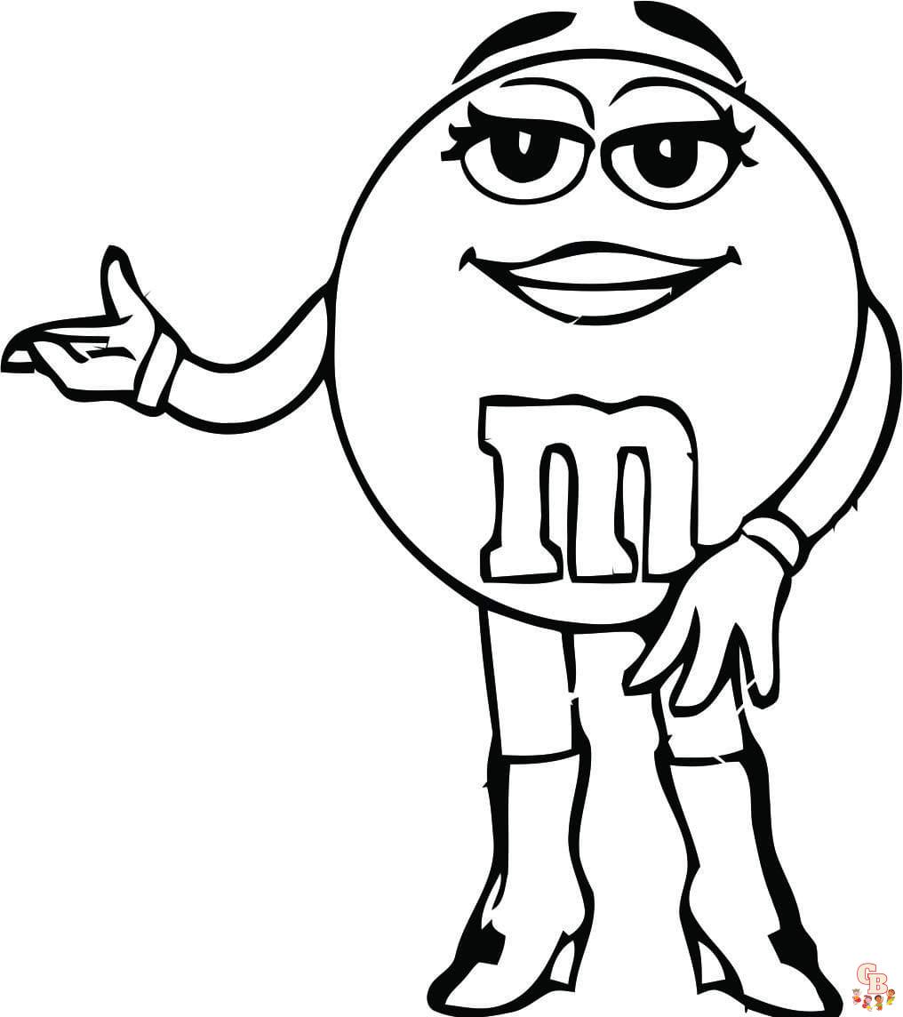 Printable m&m coloring sheets