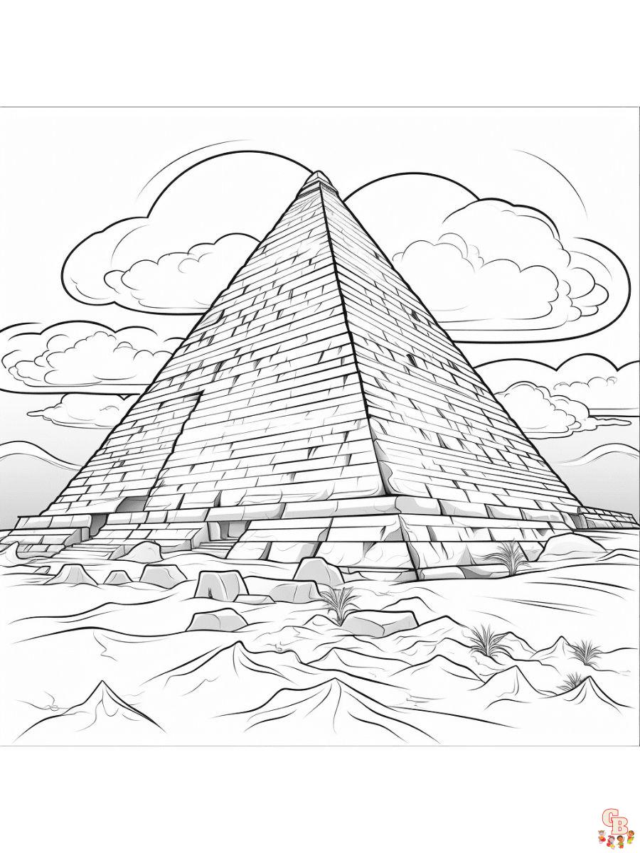 Pyramid coloring pages