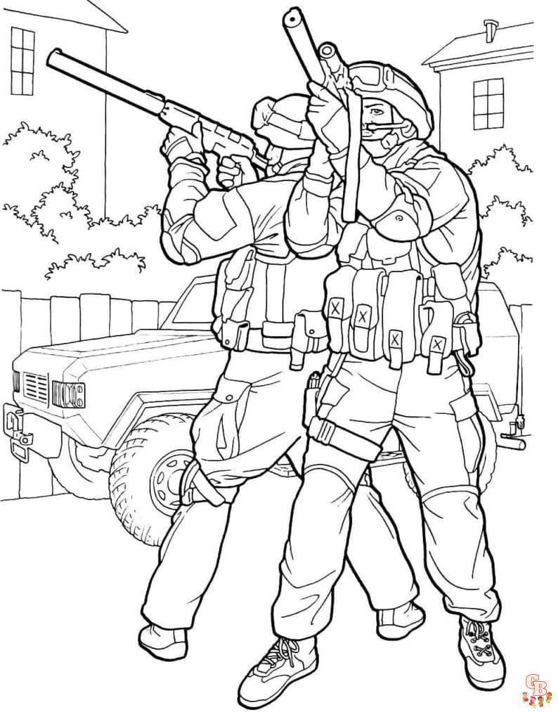 SWAT coloring pages printable free