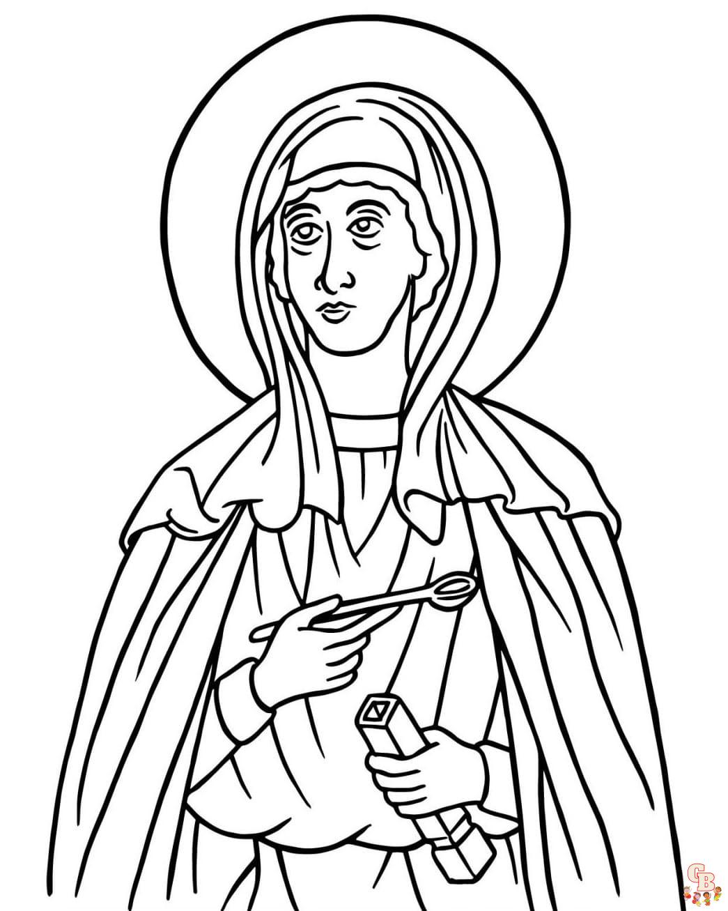 Saint coloring pages free