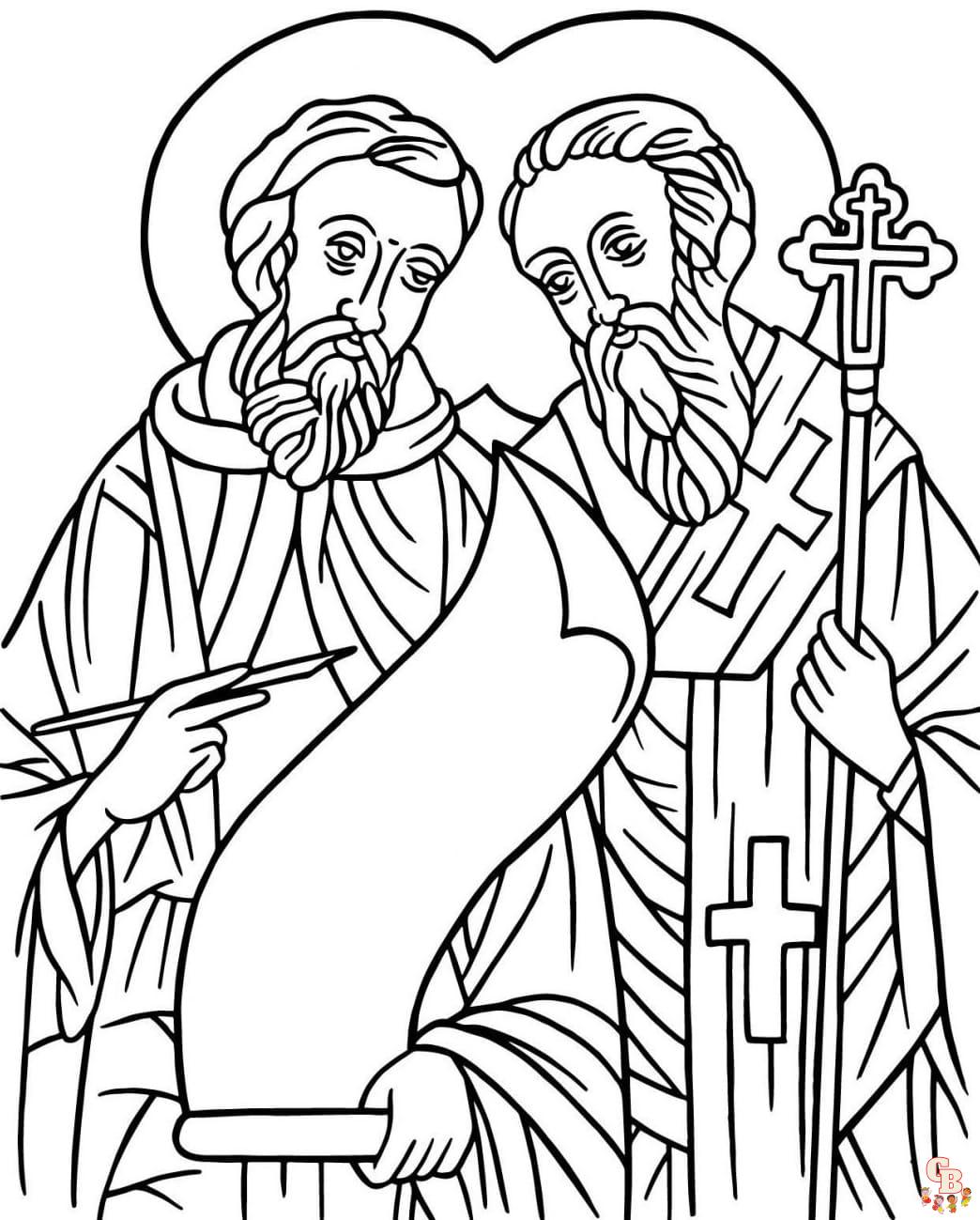 Saint coloring pages printable free