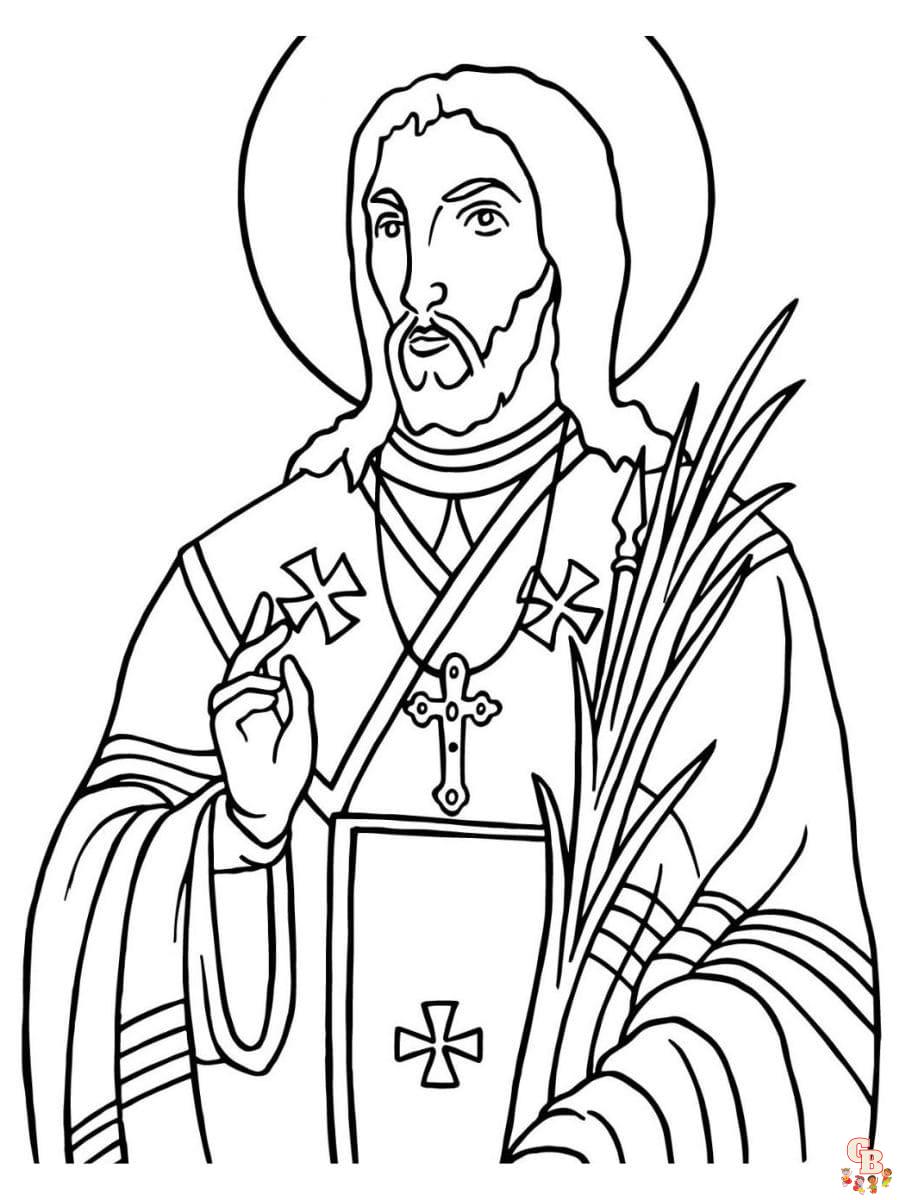 Saint coloring pages