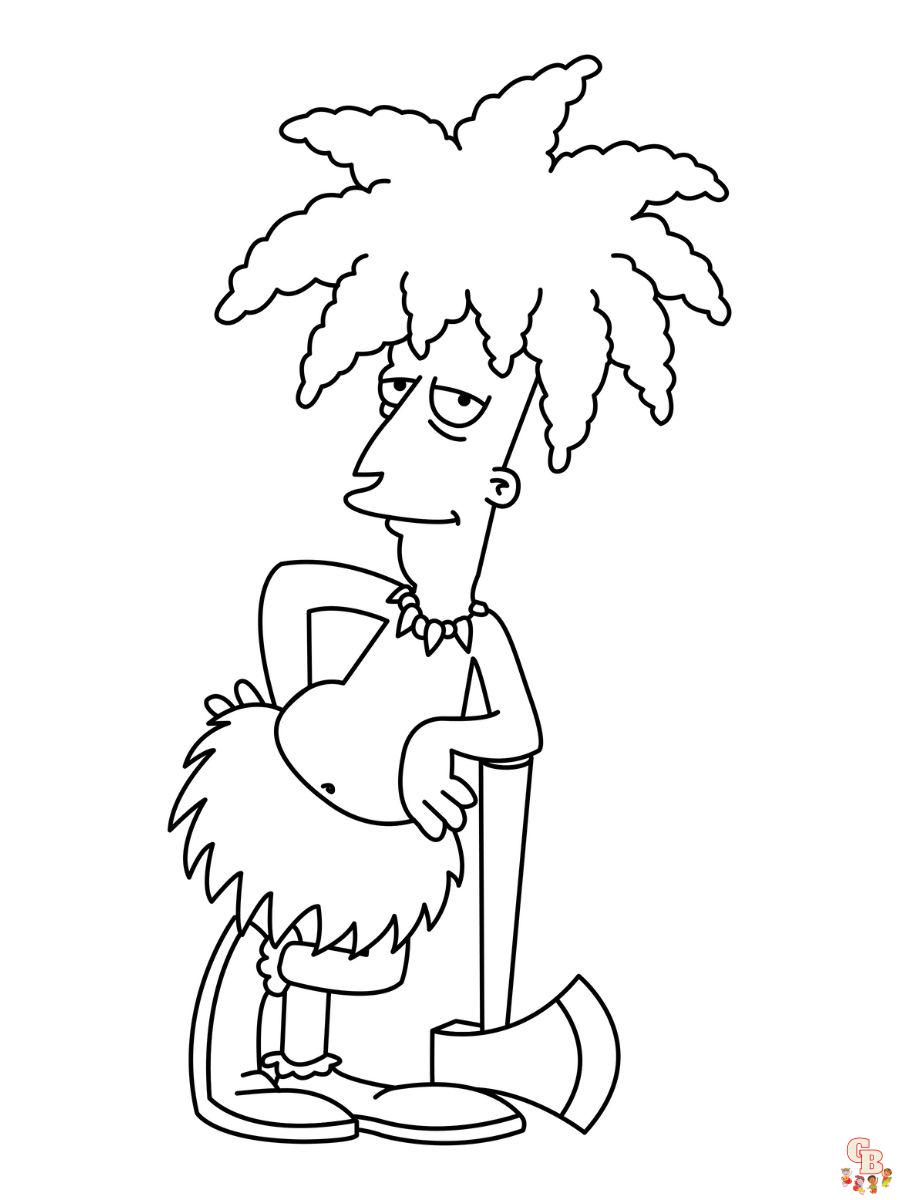 Sideshow Bob coloring pages