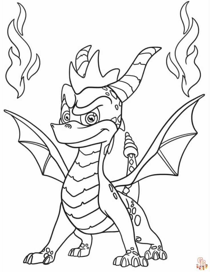 Spyro coloring pages to print