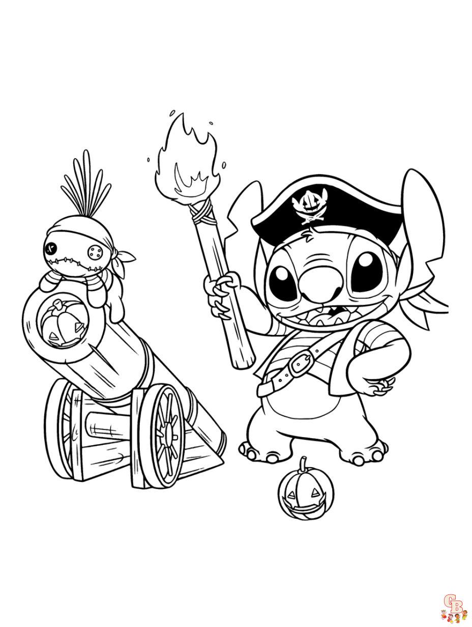 Stitch Dressing as Pirate