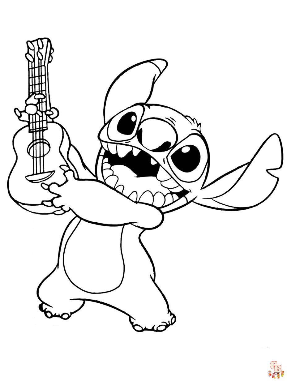 Stitch Playing The Guitar