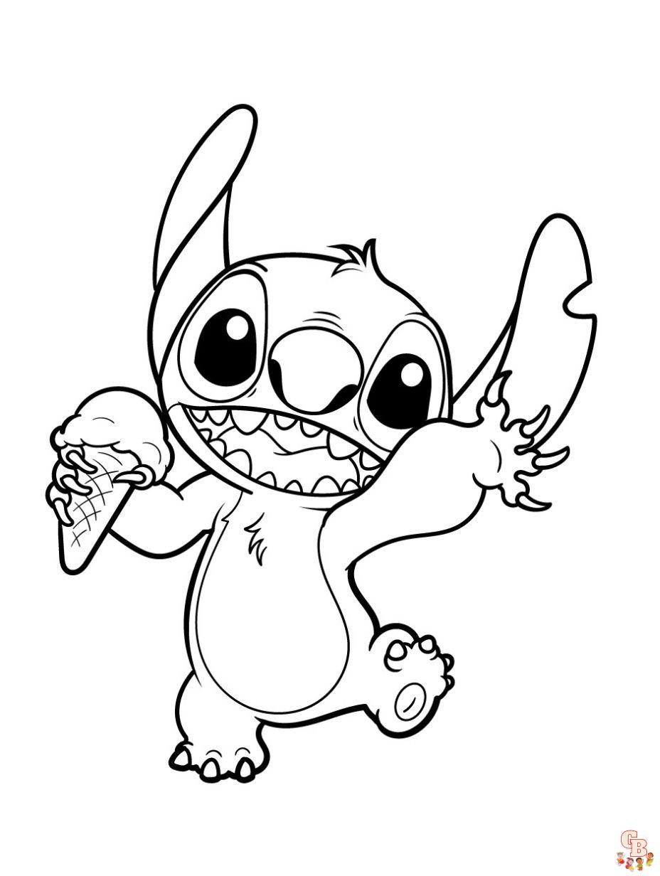 Stitch happy With Ice Cream