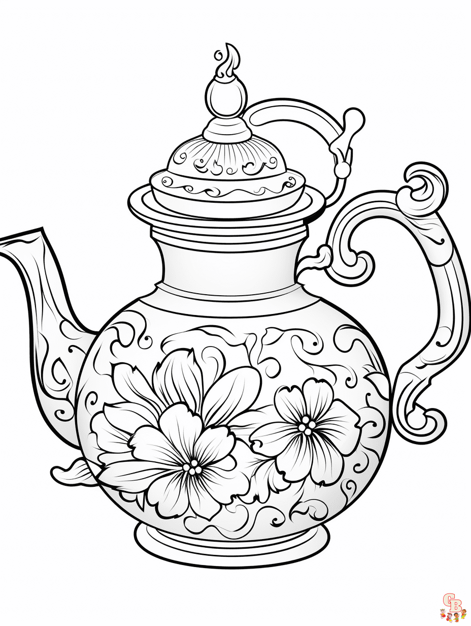 Teapot coloring pages to print