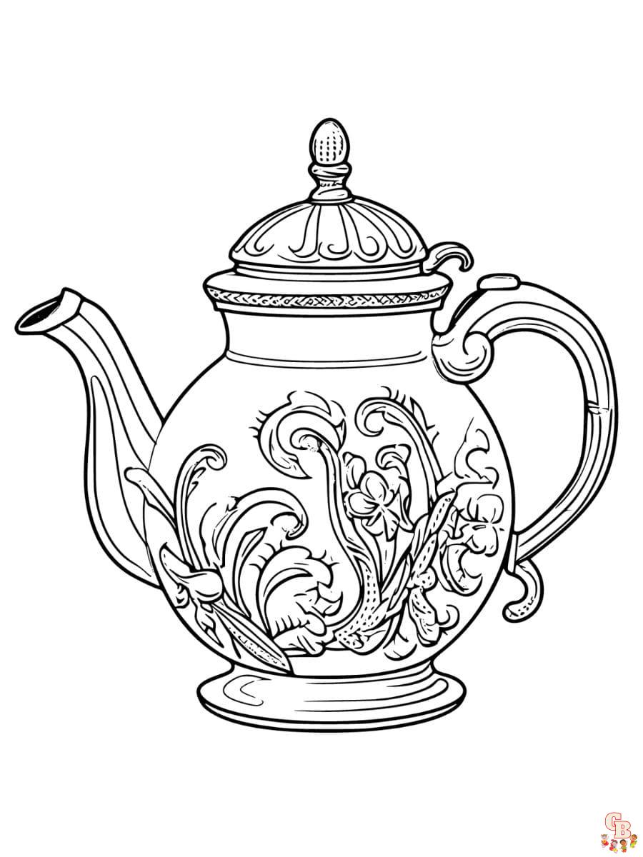 Teapot coloring pages