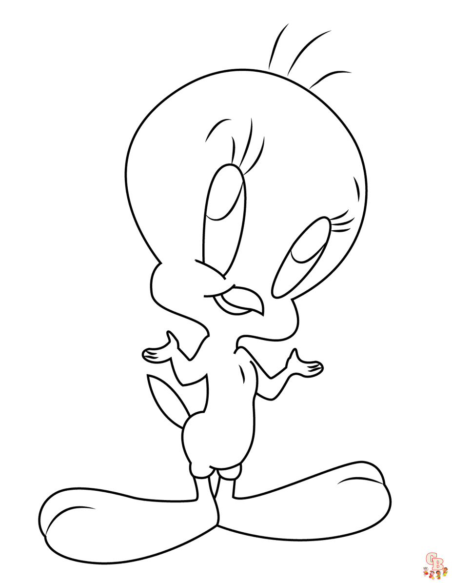 Tweety coloring pages printable free