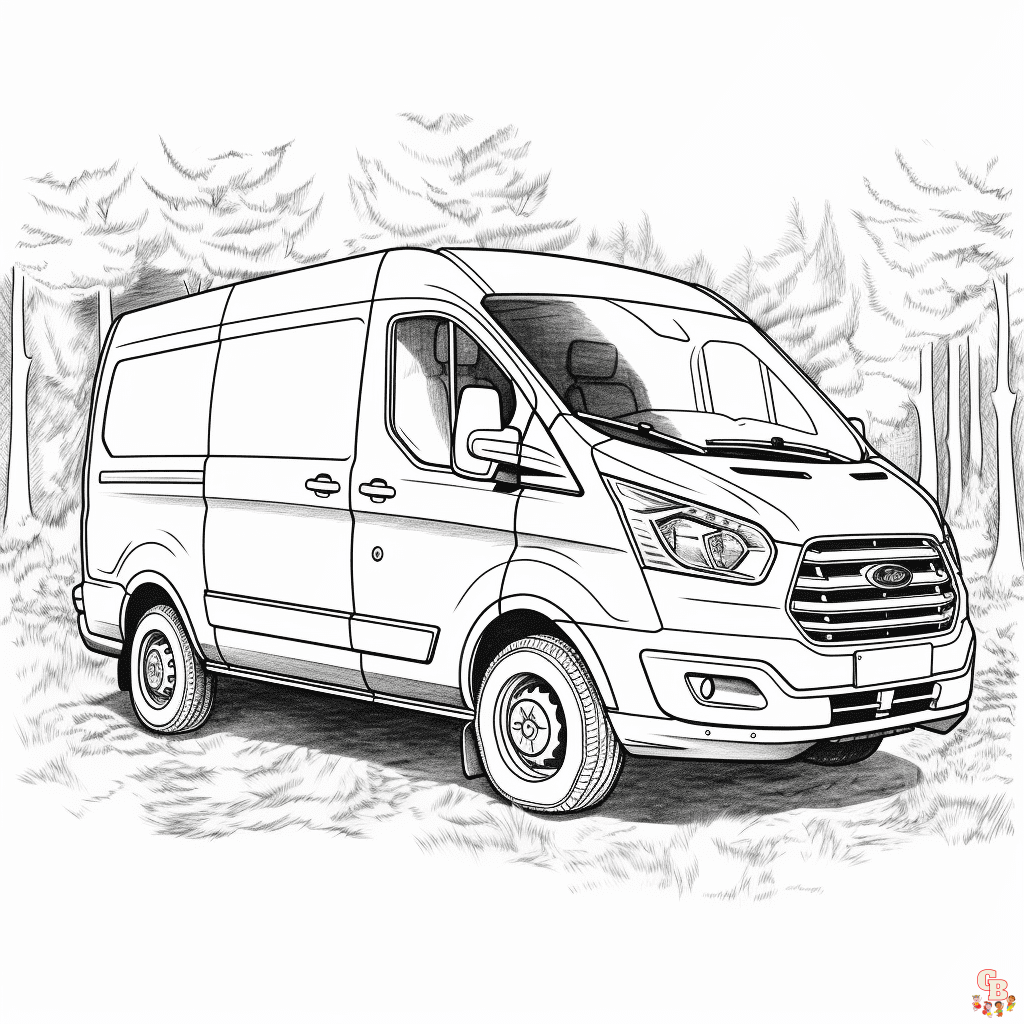 Van coloring pages free