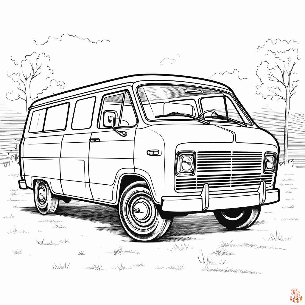 Van coloring pages printable free