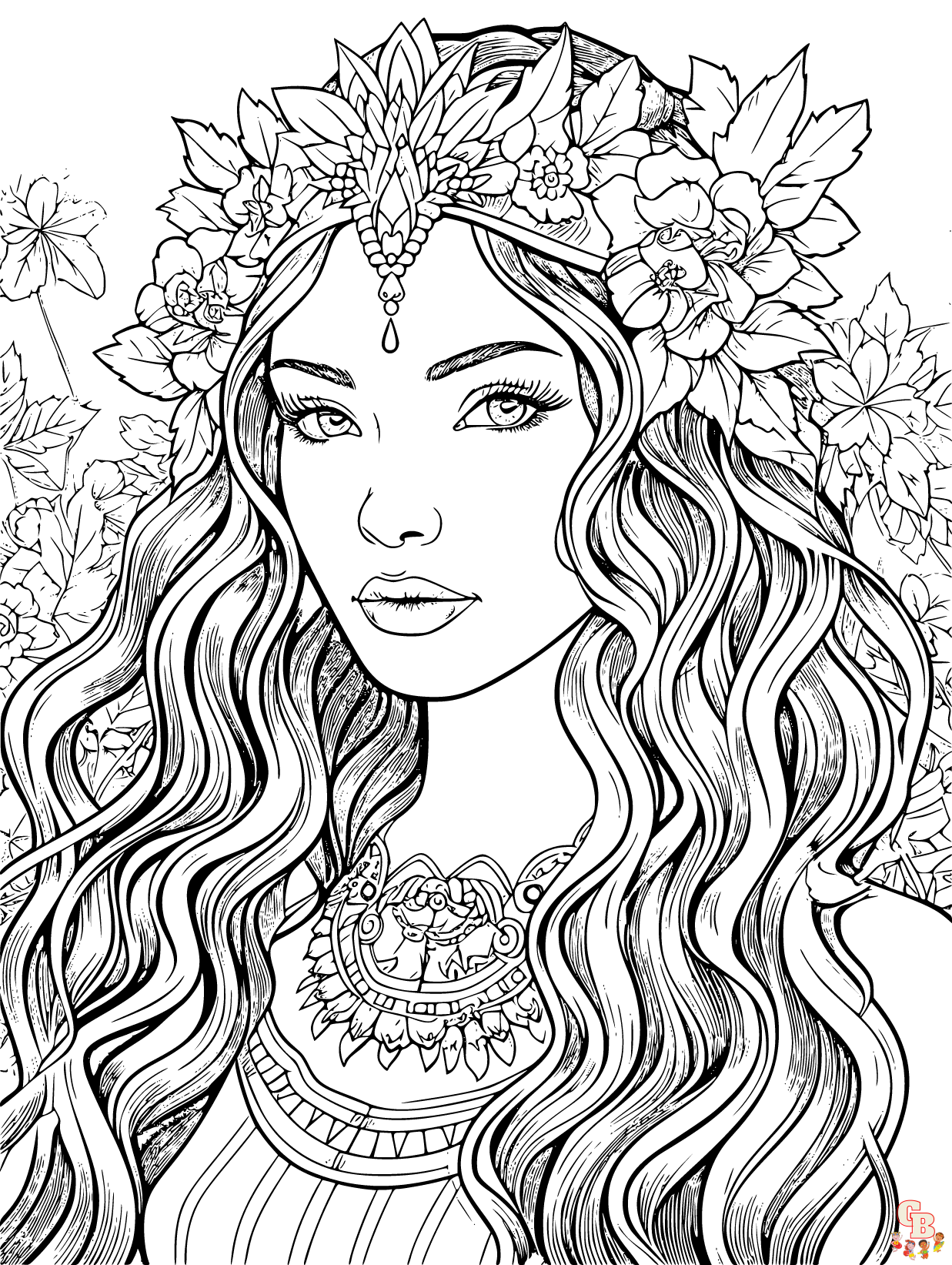 Woman coloring pages to print