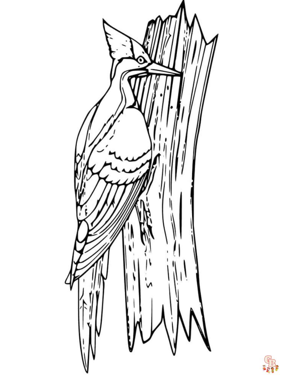 Woodpecker coloring pages