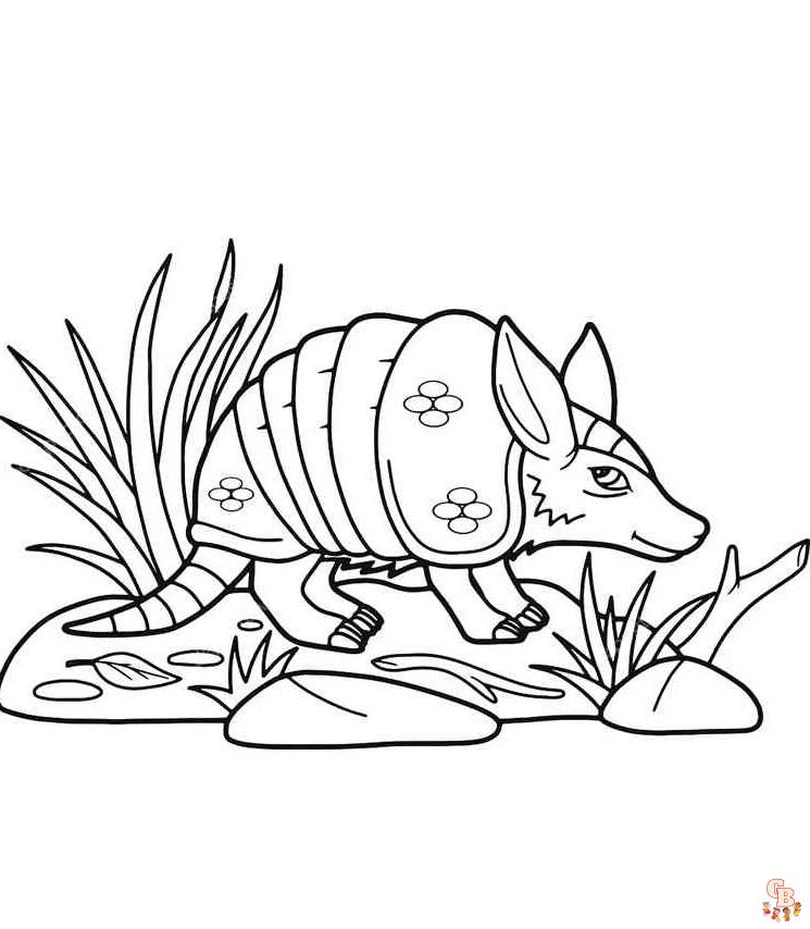 armadillo coloring pages