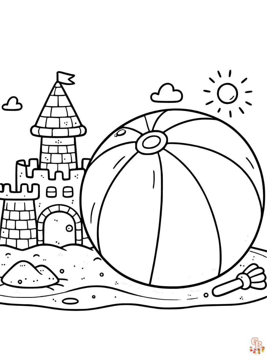 beach ball coloring page