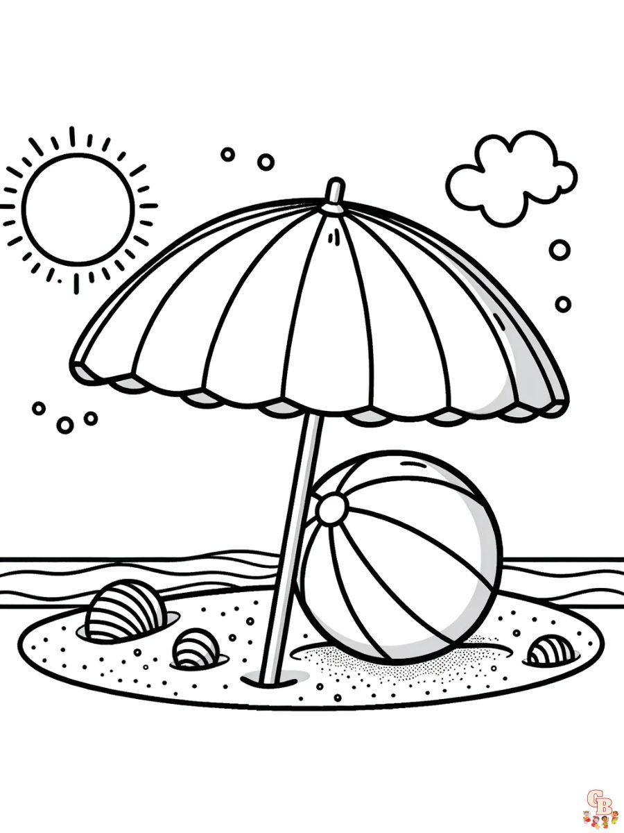 beach ball coloring pages free