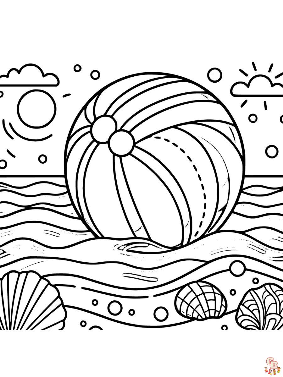 beach ball coloring pages