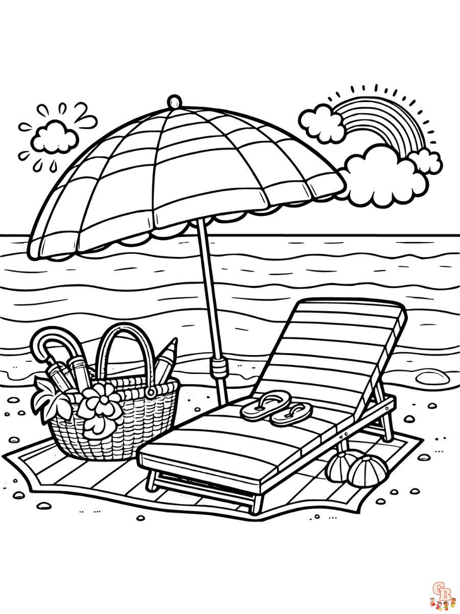 beach coloring page