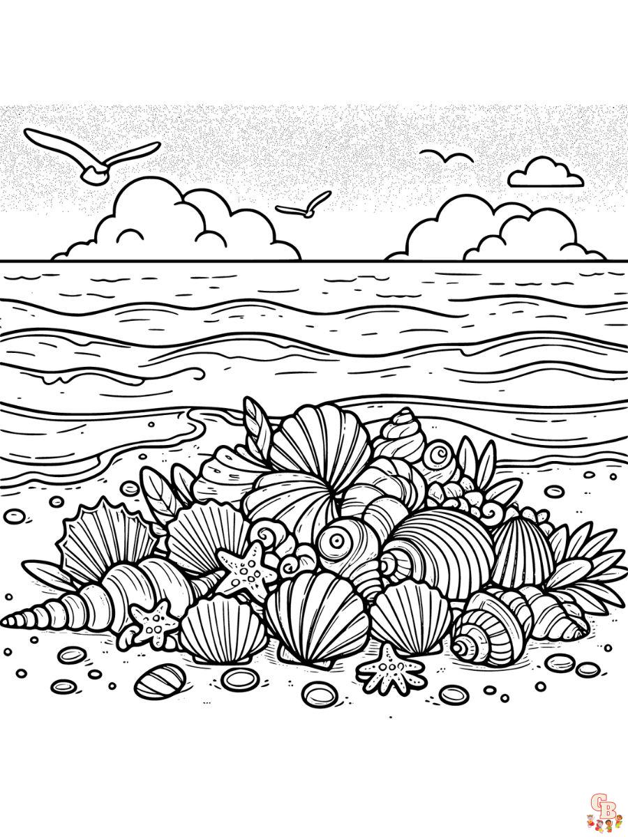 beach coloring pages free printable