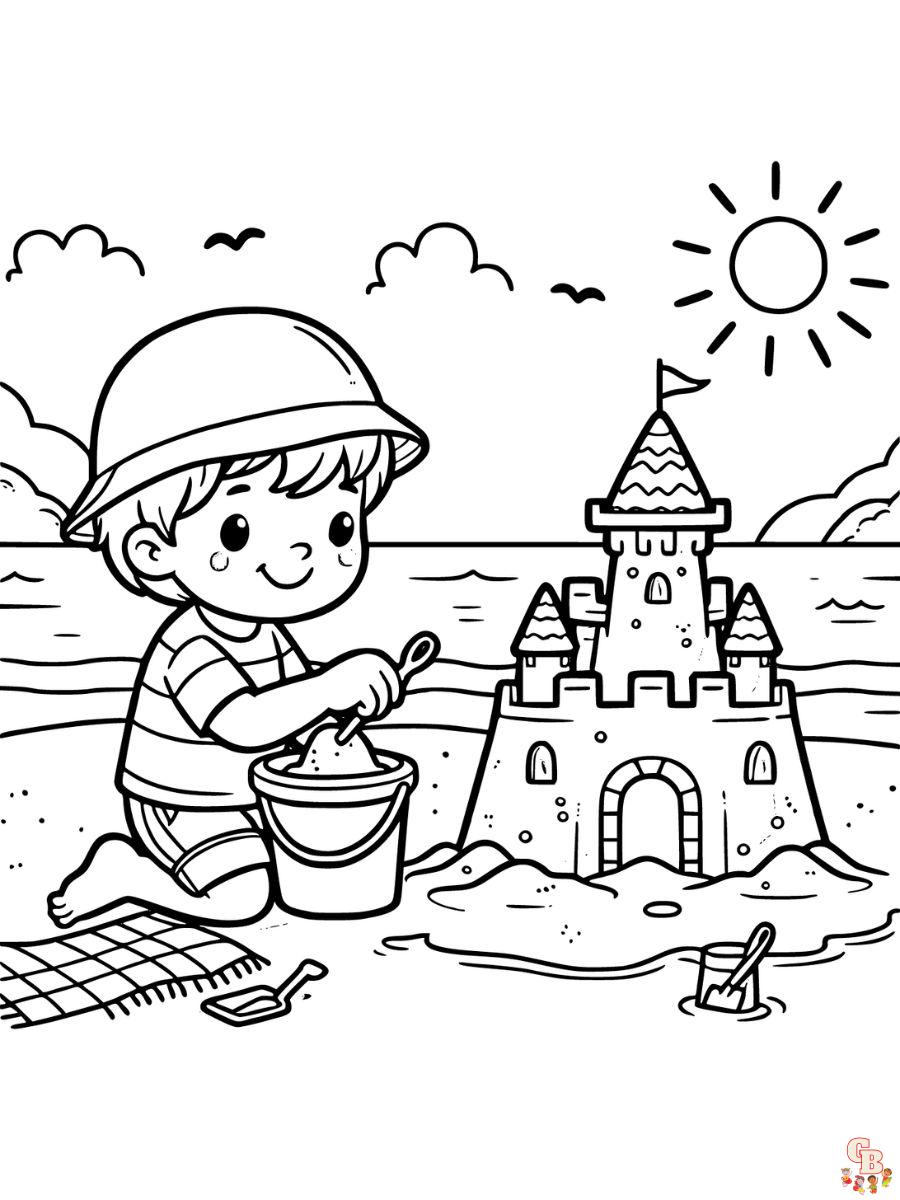 beach coloring pages free