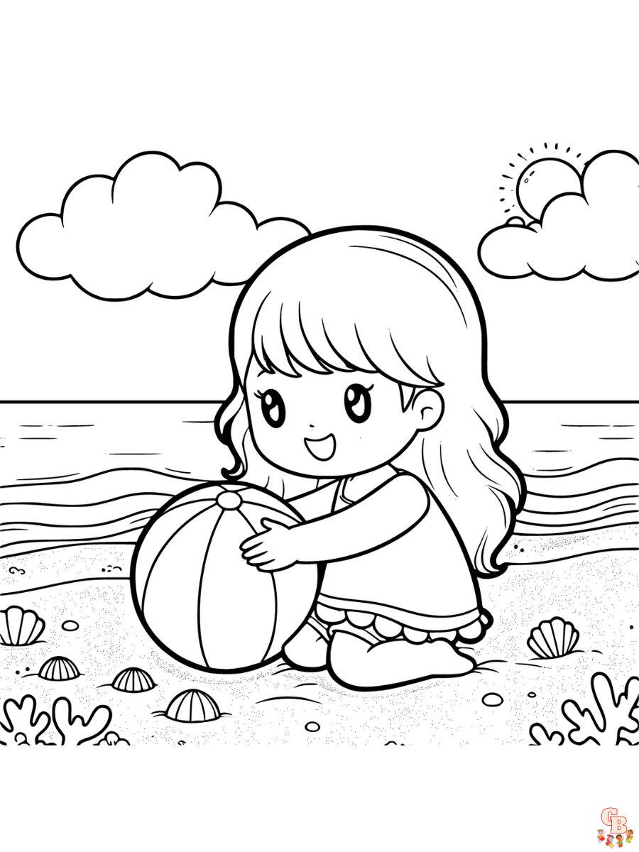 beach coloring pages to print