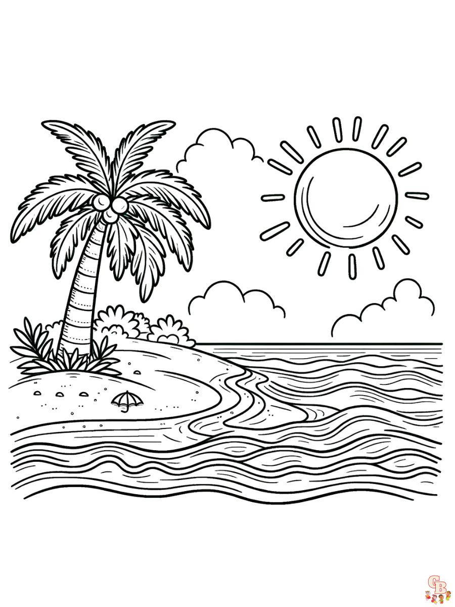 beach coloring pages