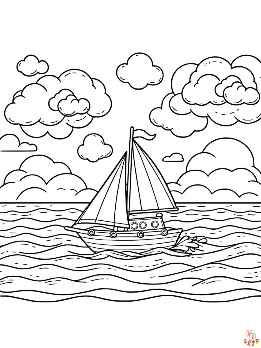 beach coloring sheet