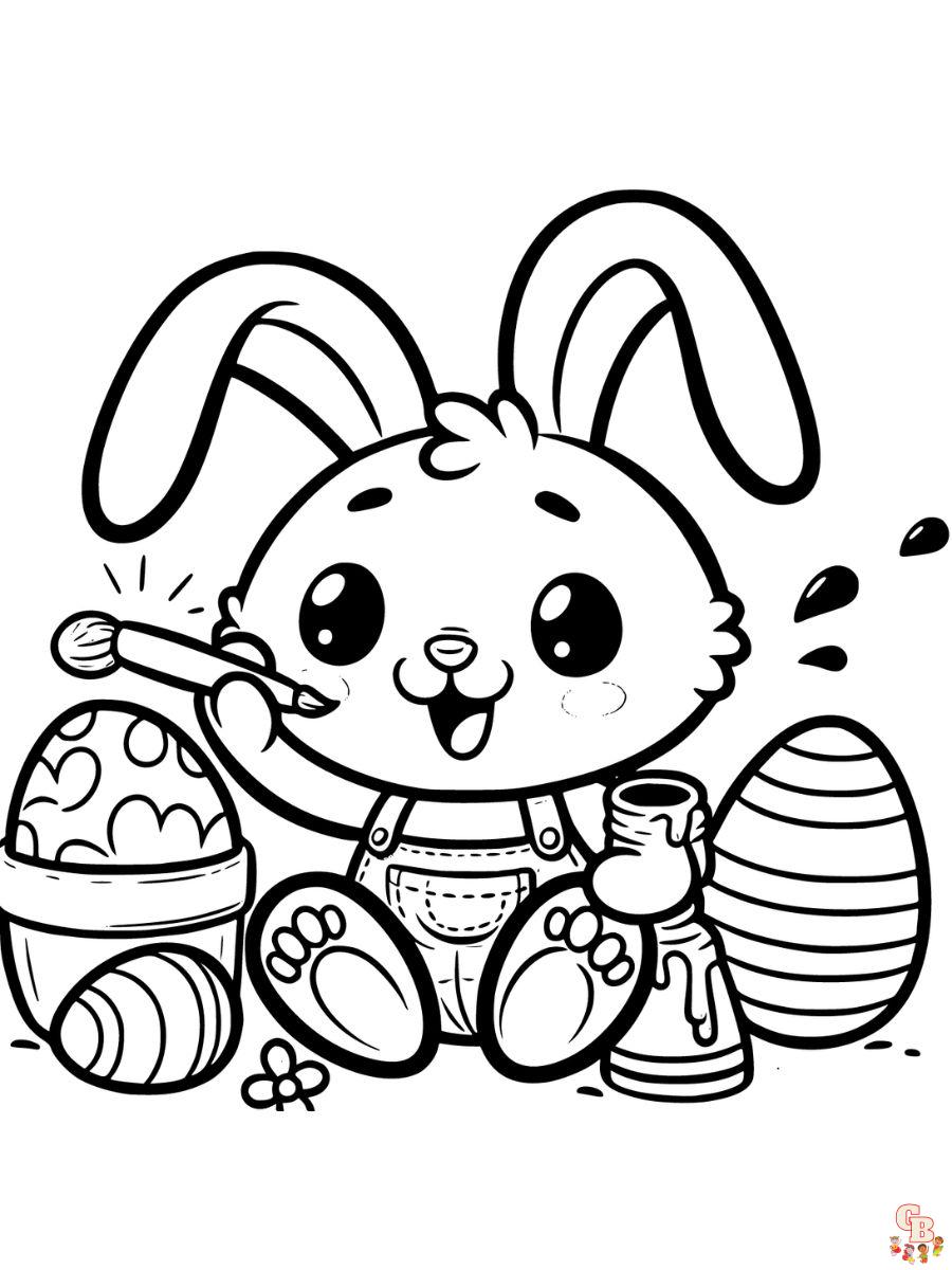 bunny easter coloring pages