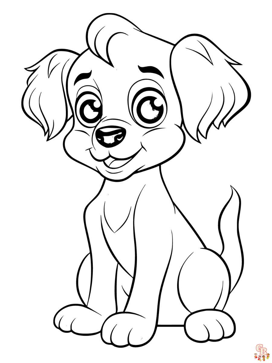 cartoon puppy coloring pages