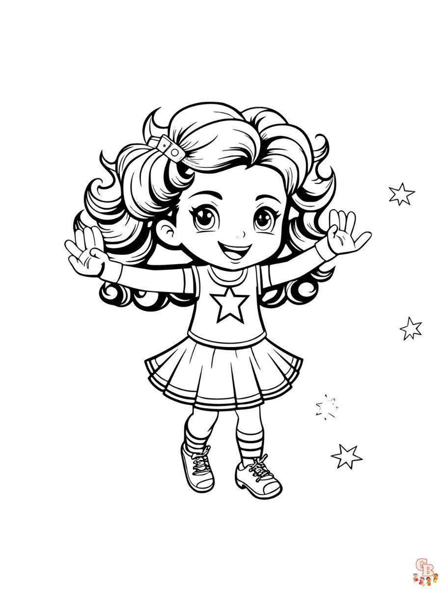 cheerleader coloring pages free